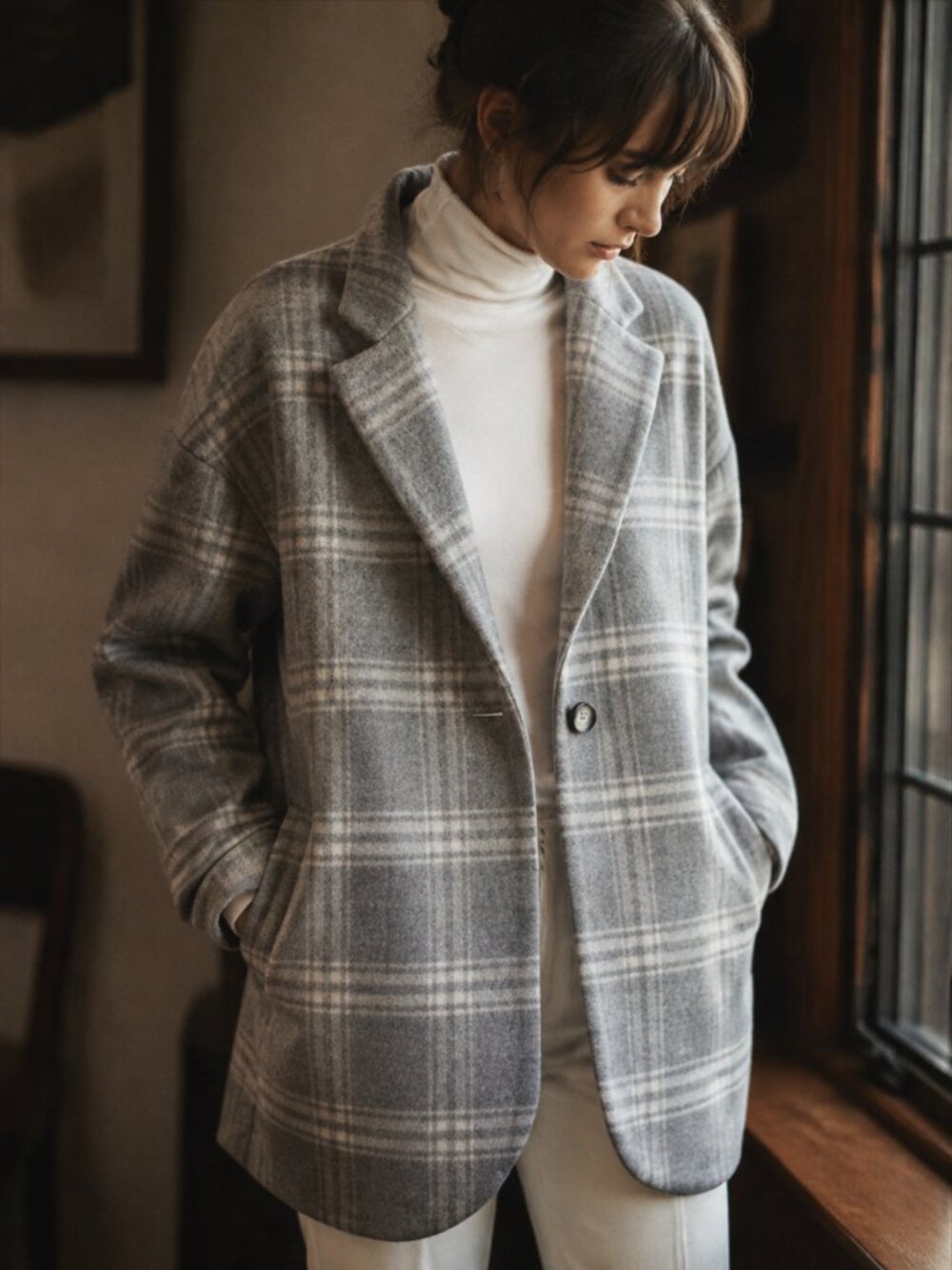 AG Adriano Goldschmied Wool Made In Italy Plaid Jacket Blazer Medium NWOT - Picture 3 of 12